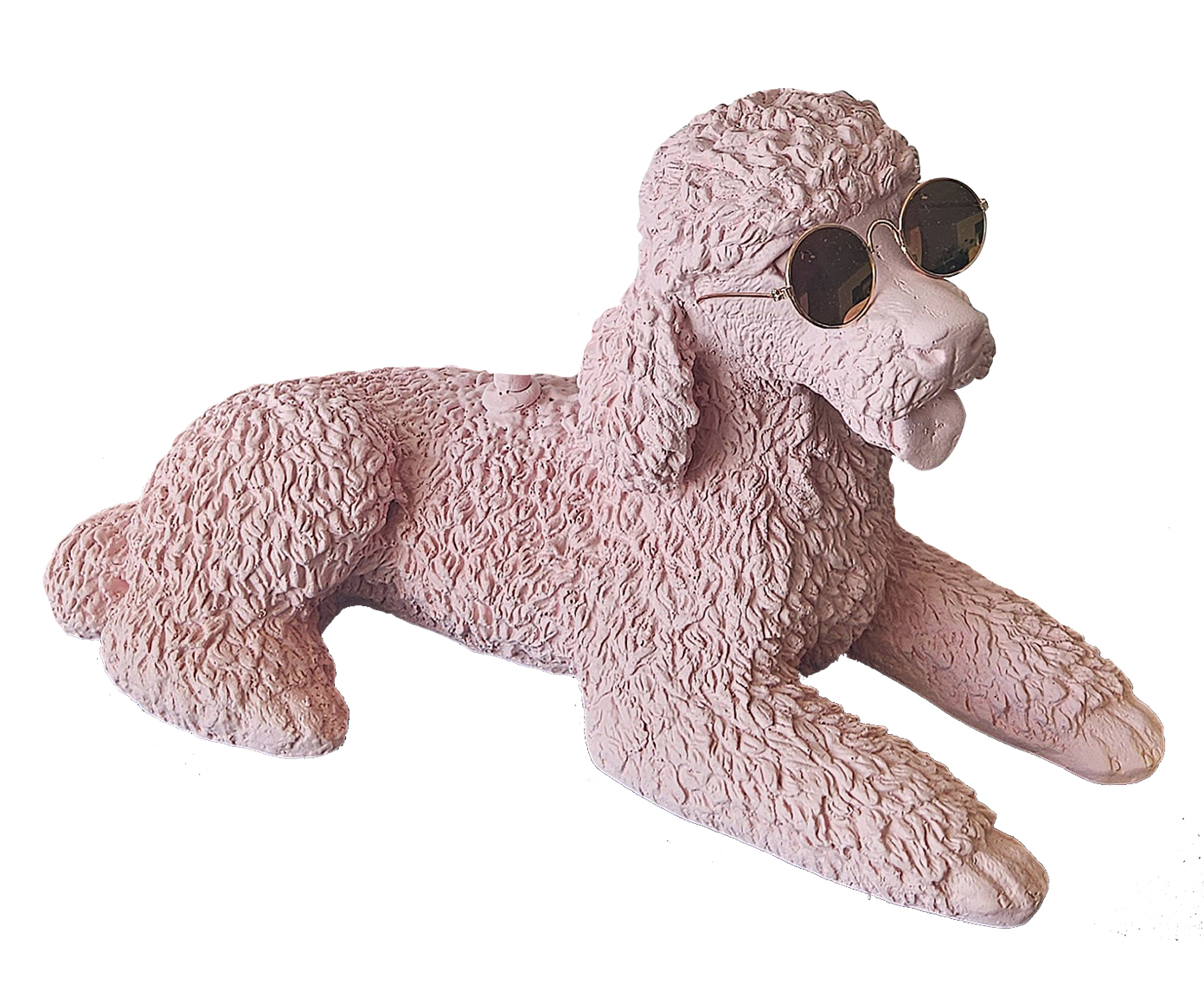 Base Lumin&aacute;ria Poodle Carlotinha de &Oacute;culos Rosa image number 0