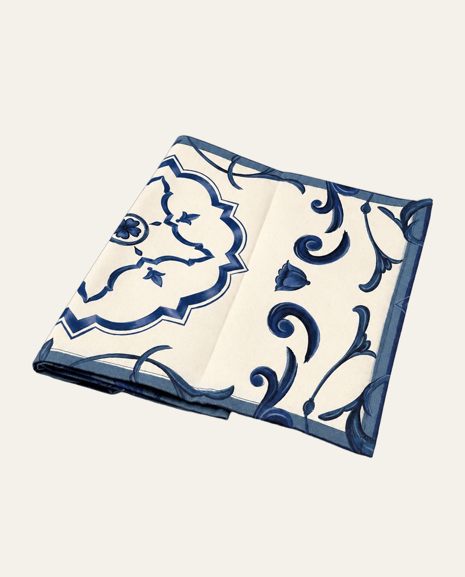 Trilho de Mesa Paix&atilde;o Mediterr&acirc;nea Cru e Azul - image 0