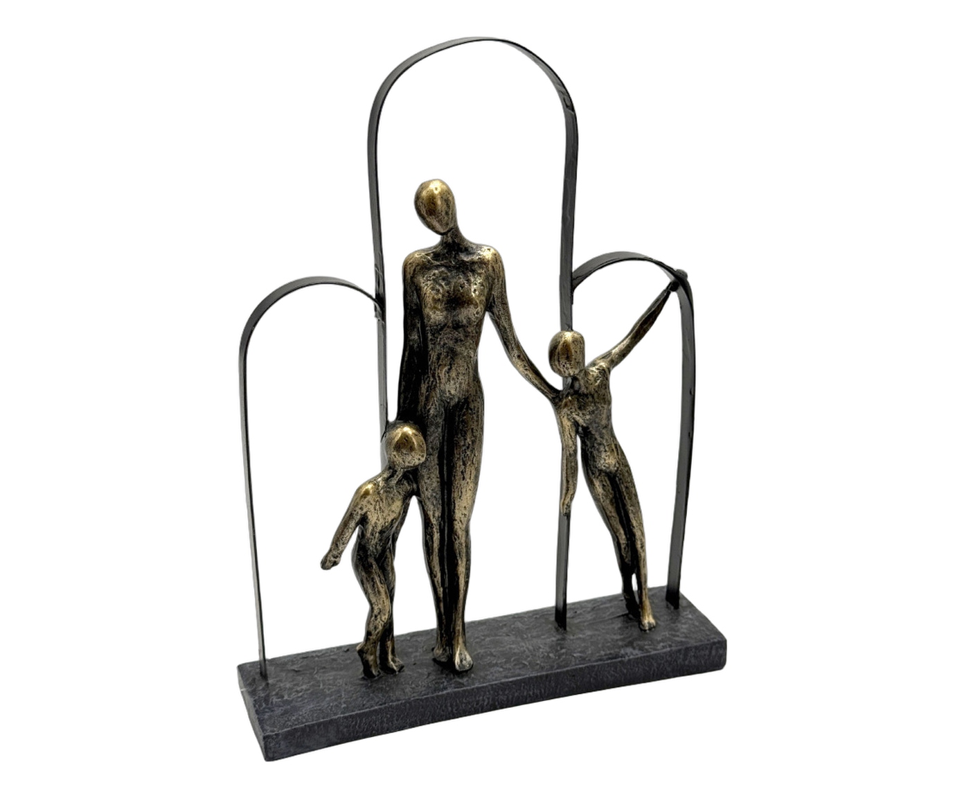 Escultura Decorativa Magnitude Chumbo e Dourado - image 0