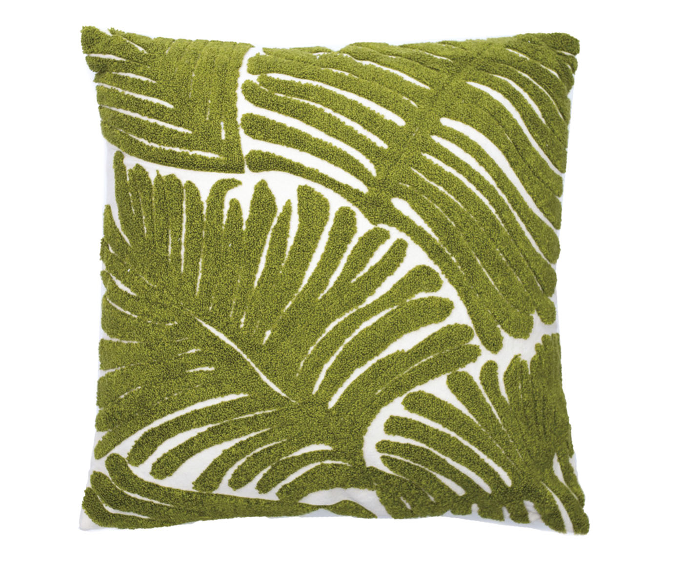 Capa para Almofada Folhas Verde e Branco - image 0