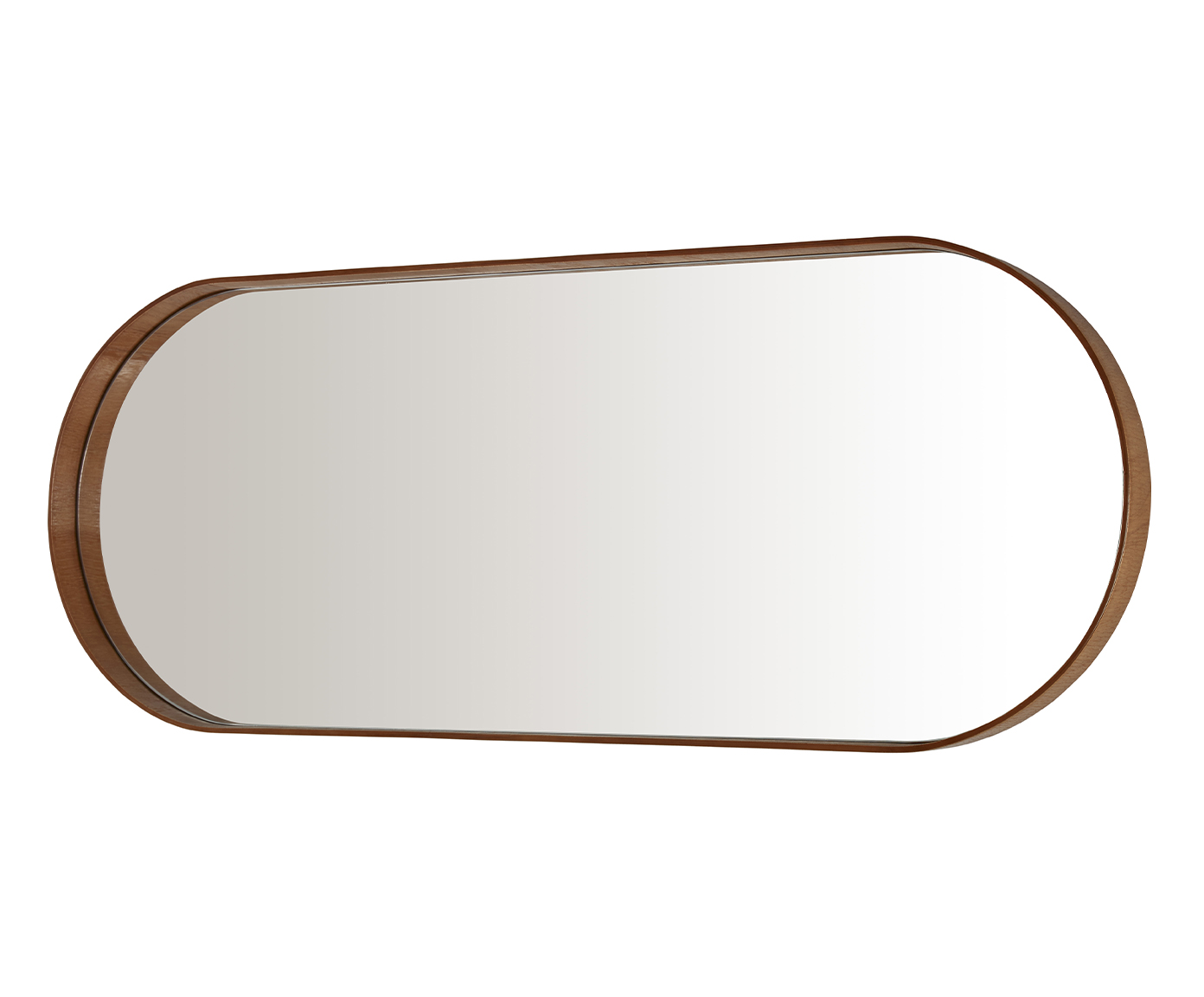 Espelho Oval com Moldura Debora - Castanho image number 3