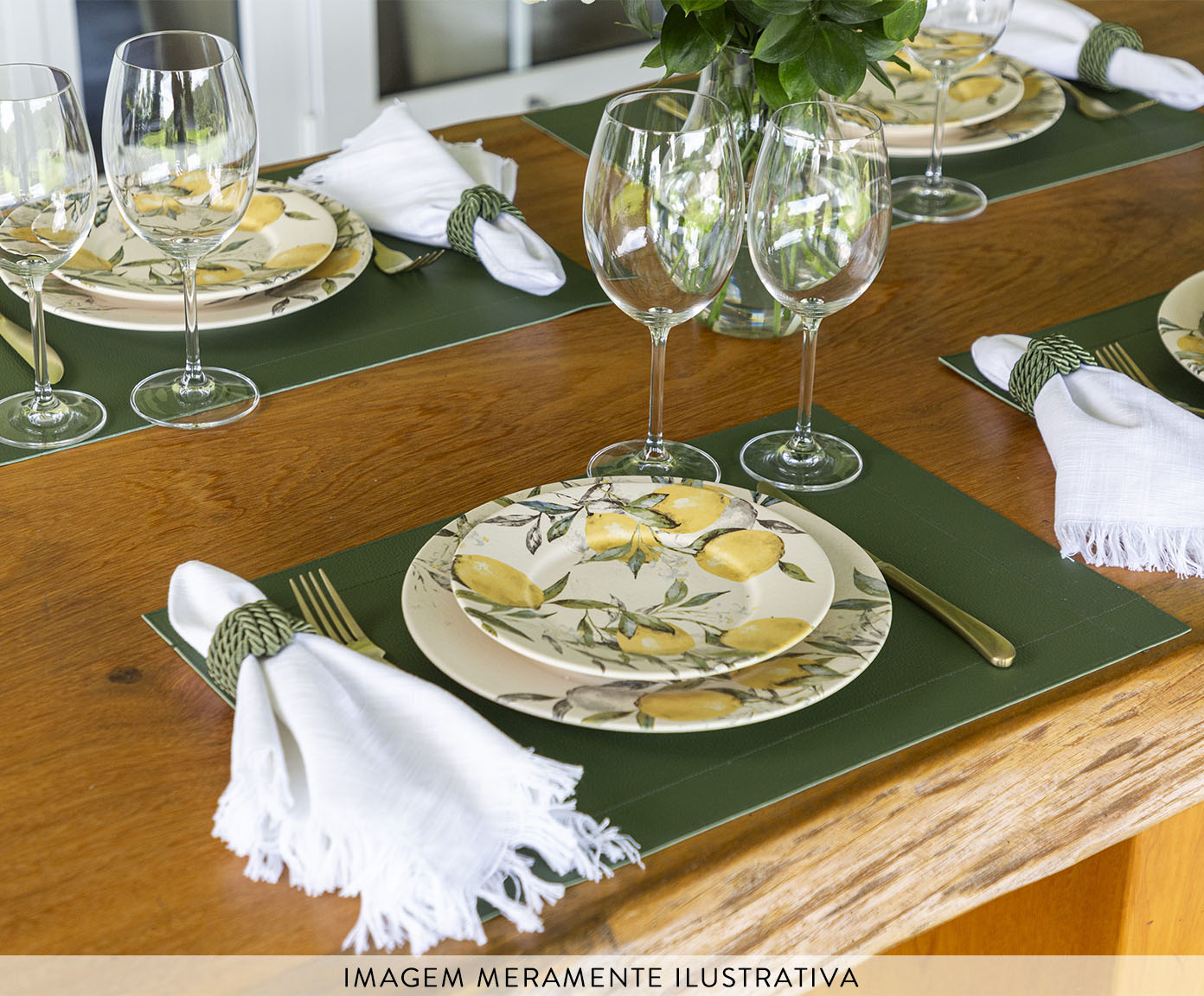 Jogo de Lugares Americano Ravena Modern Olive image number 2