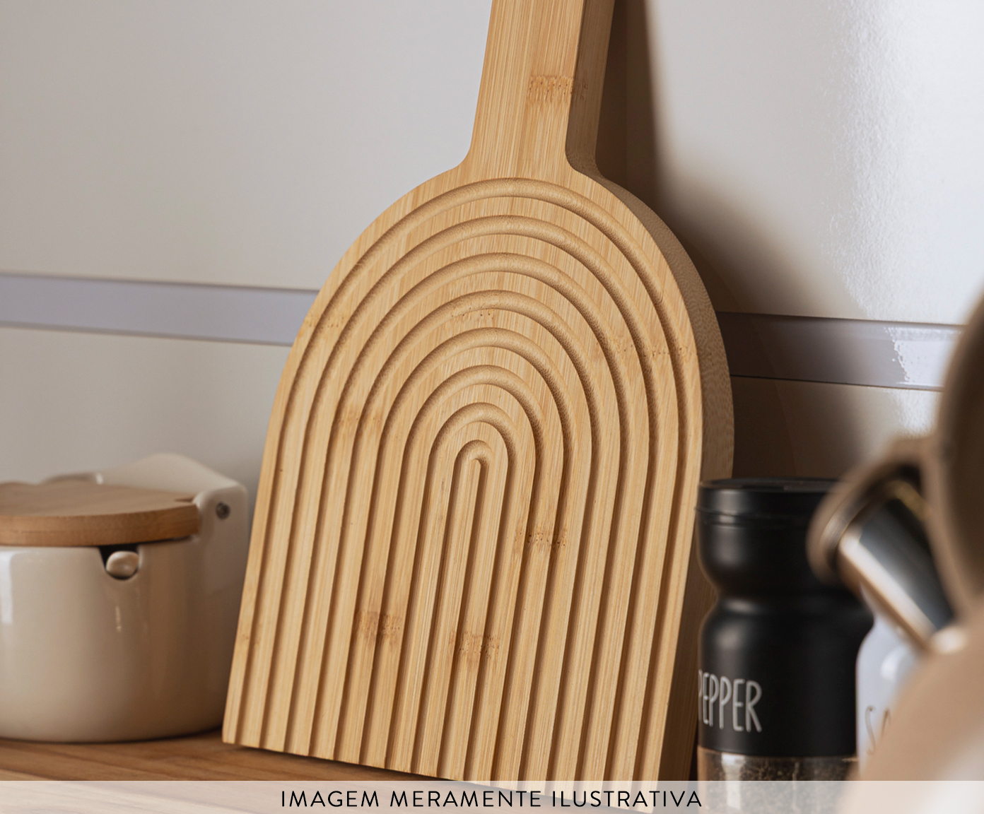 T&aacute;bua Decorativa Curta Greek Bambu image number 2