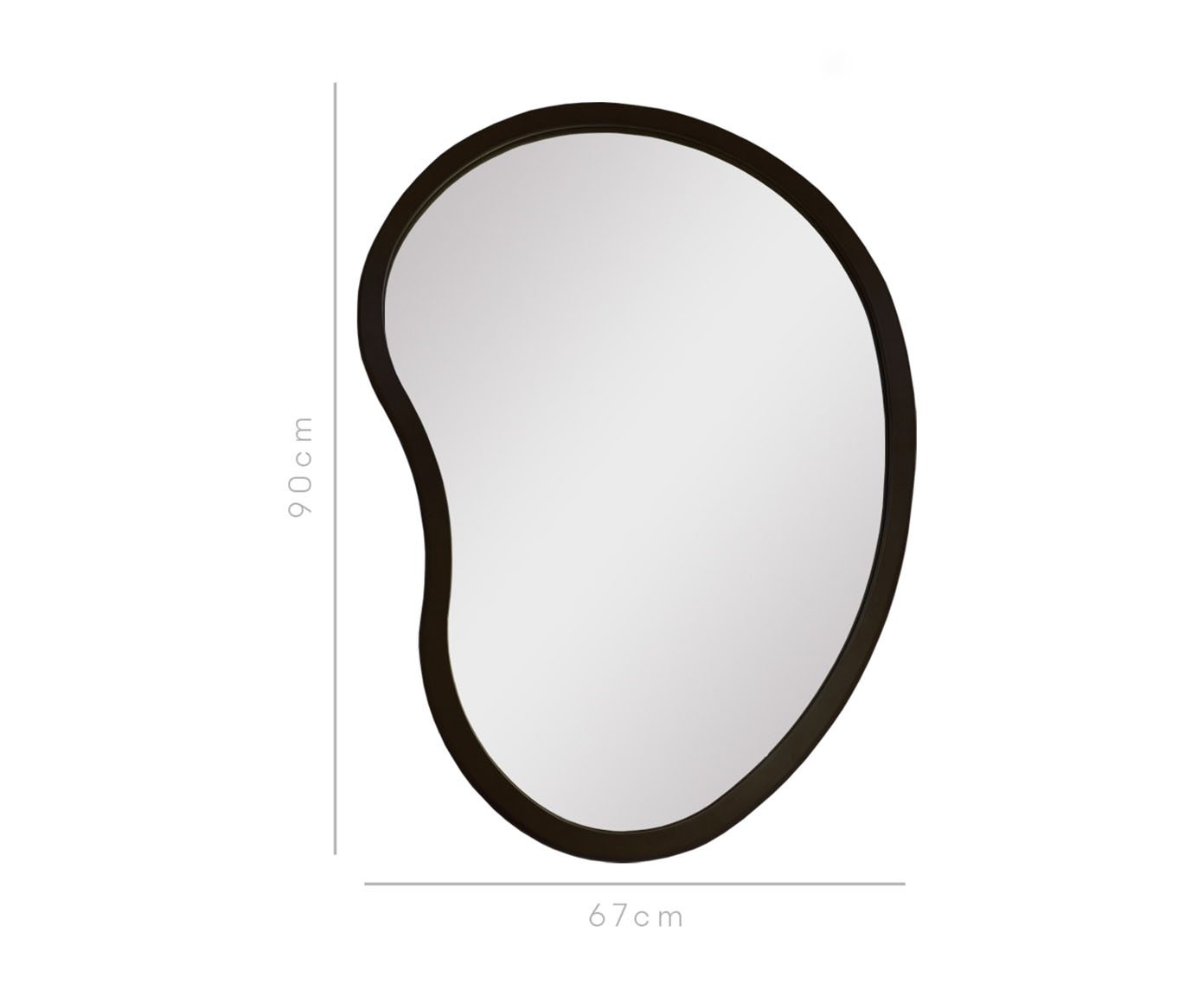 Espelho de Parede Org&acirc;nico Egg Preto image number 2