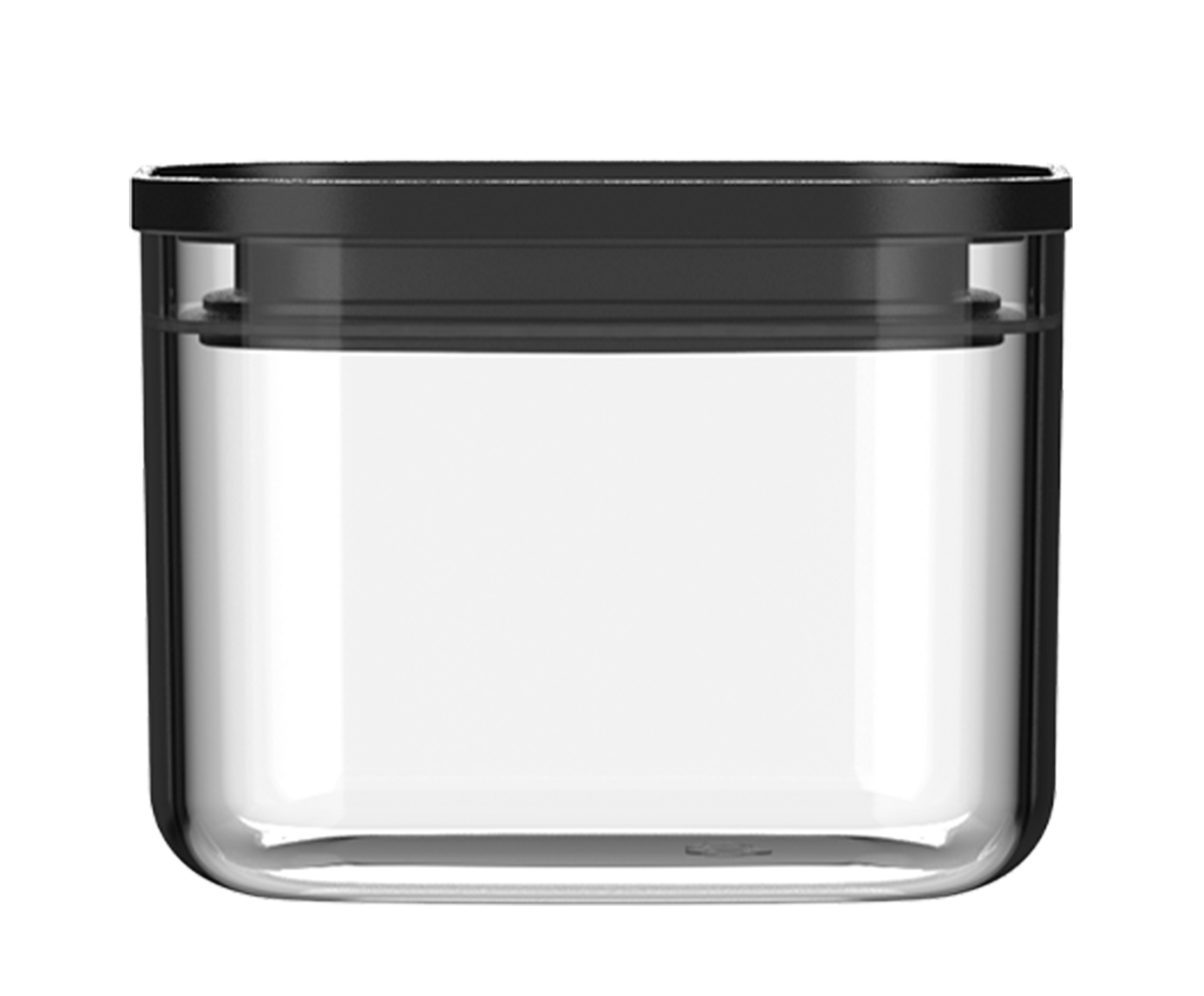 Pote Herm&eacute;tico Quadrado Duo Lock Preto image number 2
