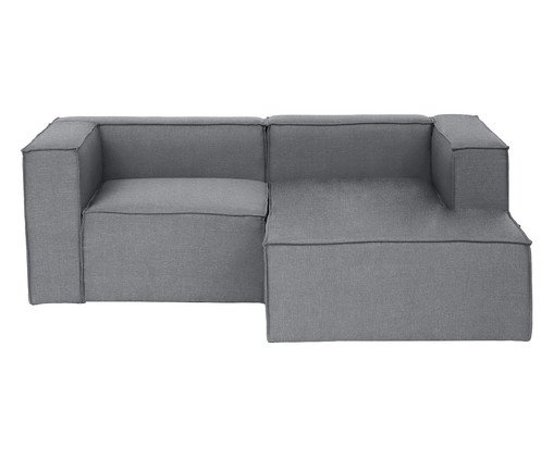 Sof&aacute; 2 M&oacute;dulos Chaise Mensa Cinza Escuro image number 0