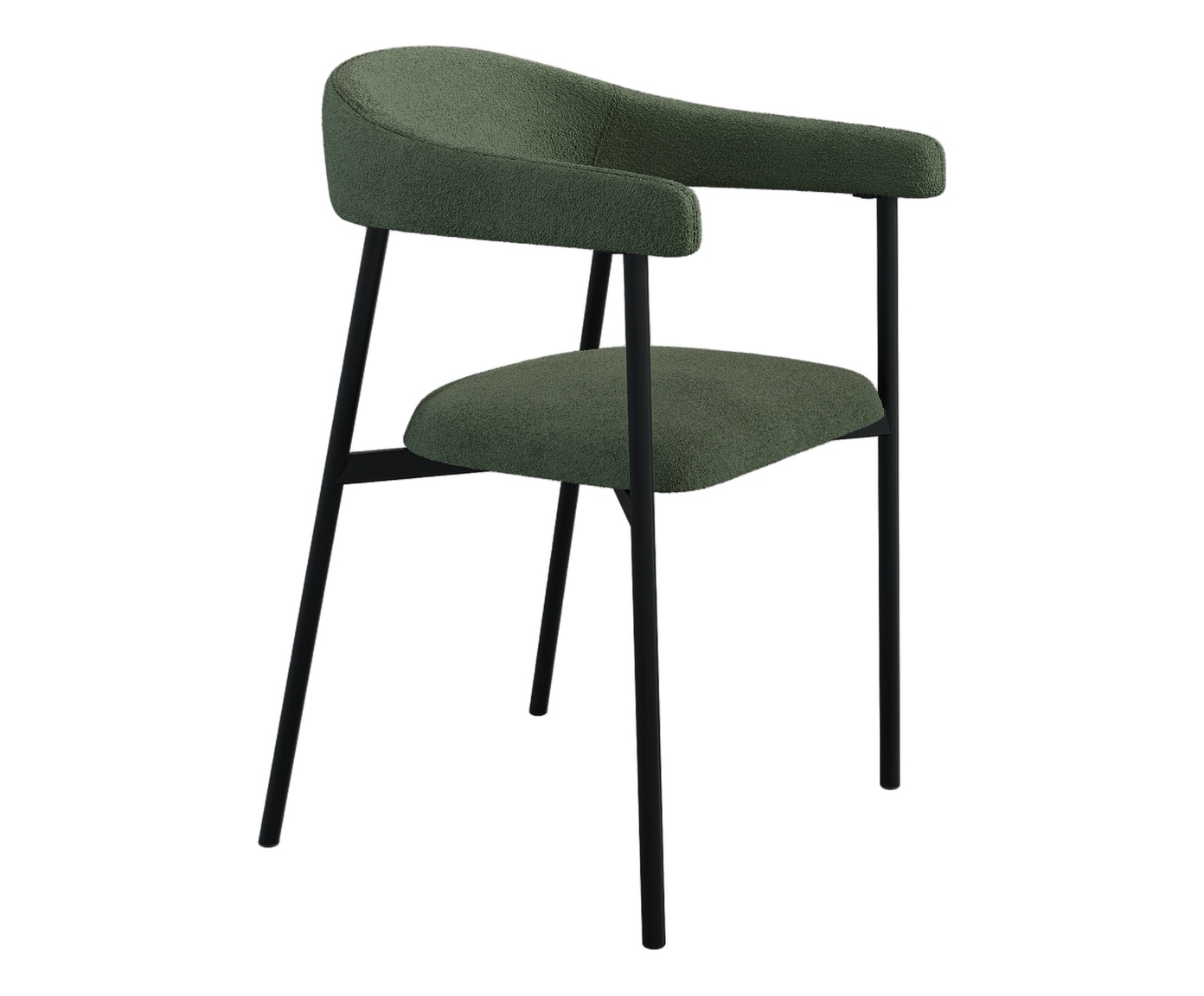 Cadeira de Jantar Angel Tecido Boucle Verde image number 0