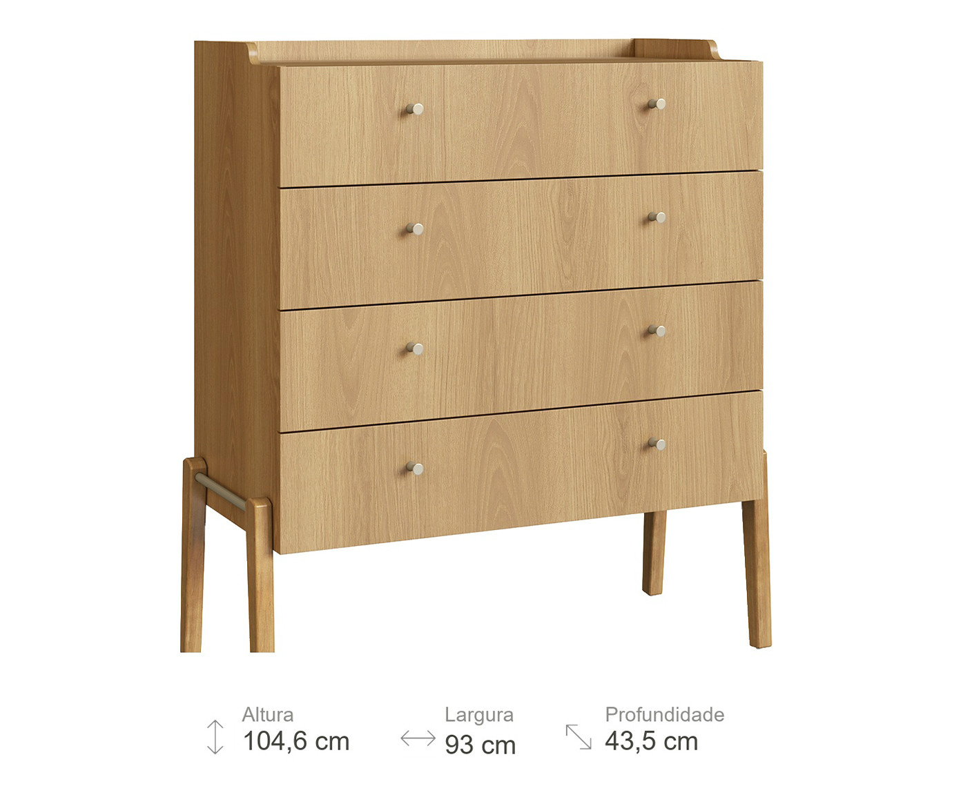 C&ocirc;moda 4 Gavetas Odense Hanover - image 1