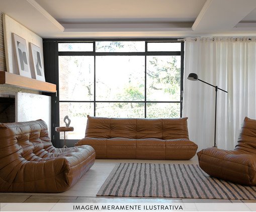 Sof&aacute; Nirvana 3 Lugares em Couro image number 1