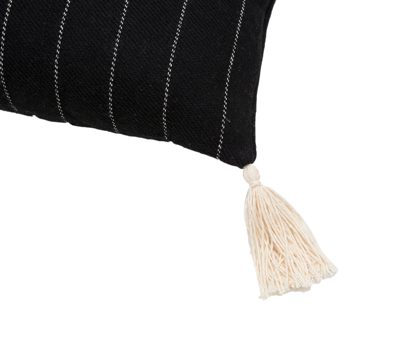 Capa de Almofada com Tassel Noturna Preta e Bege image number 3