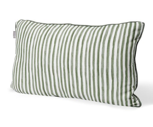 Capa de Almofada Retangular Estampada com Cordon&ecirc; Listras Sofia Verde image number 2