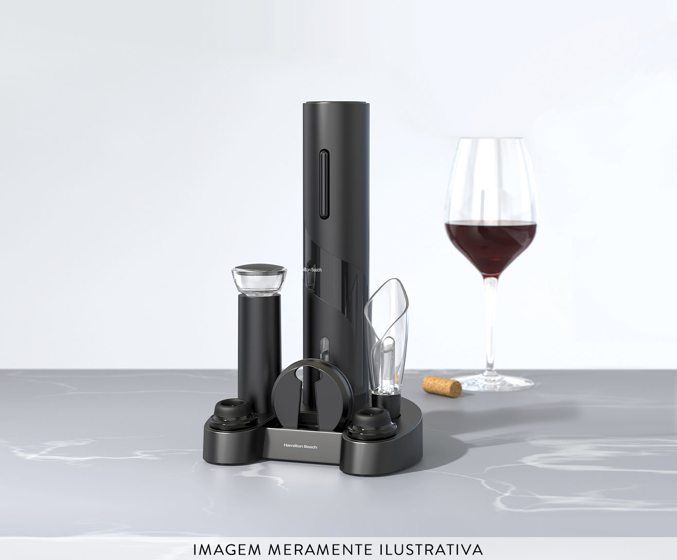 Jogo para Vinho com Abridor El&eacute;trico Hamilton Beach image number 4