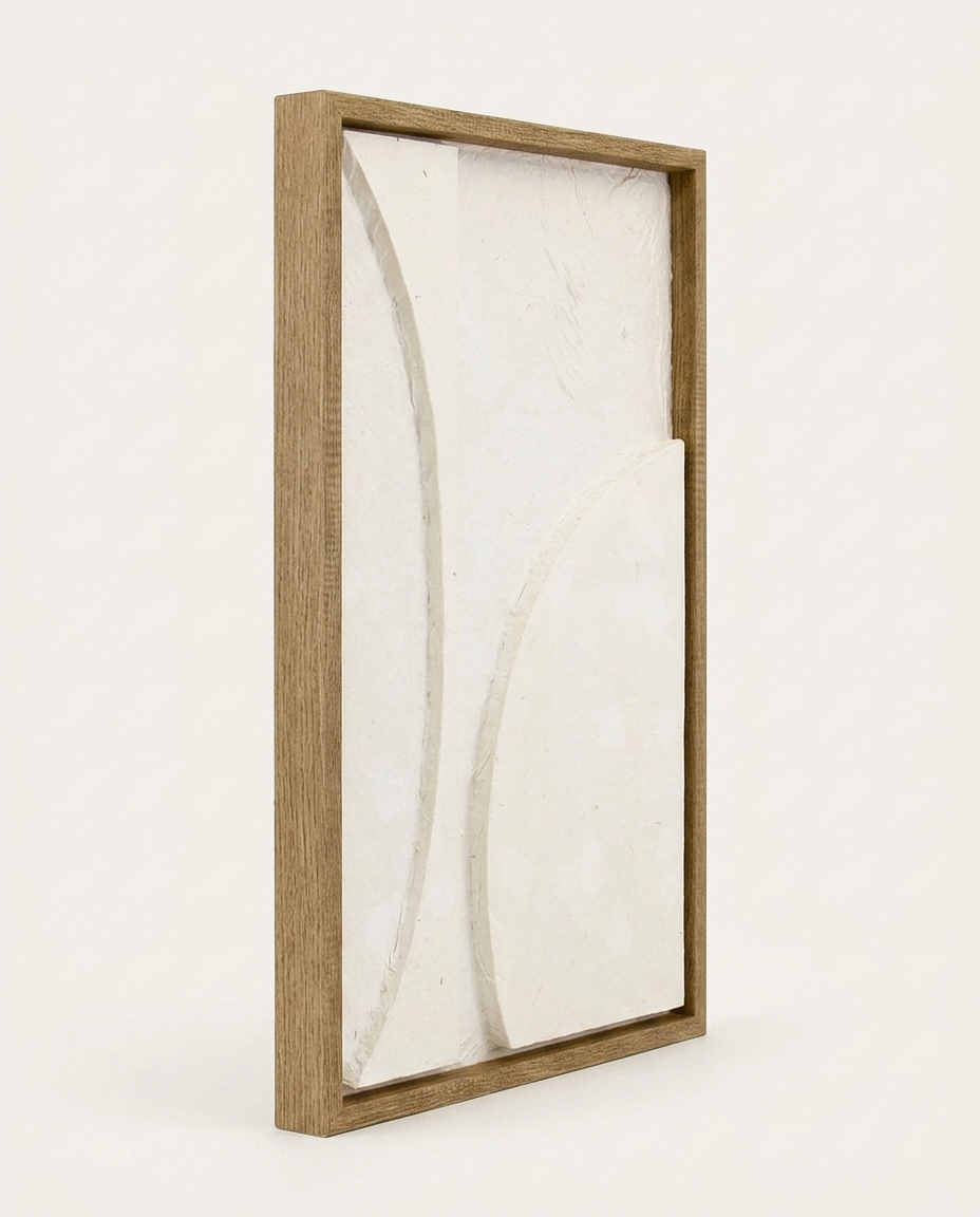 Quadro em Madeira 3D e Moldura Natural Off White - image 1