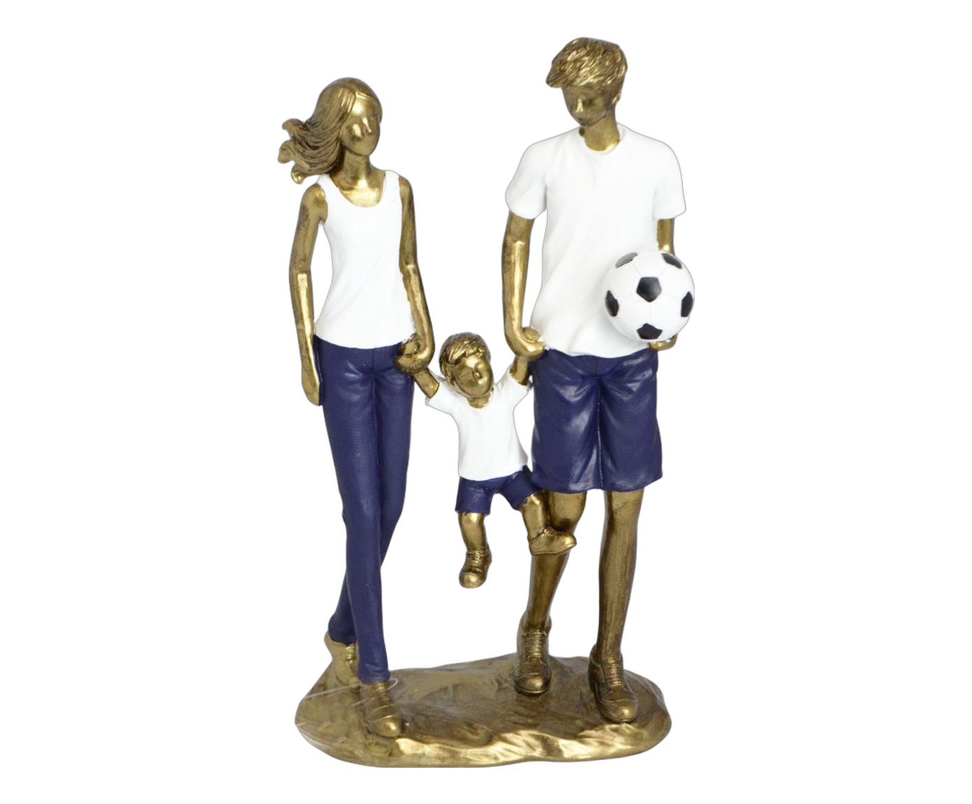 Fam&iacute;lia no Futebol Decorativo Ternura Azul e Dourado image number 0