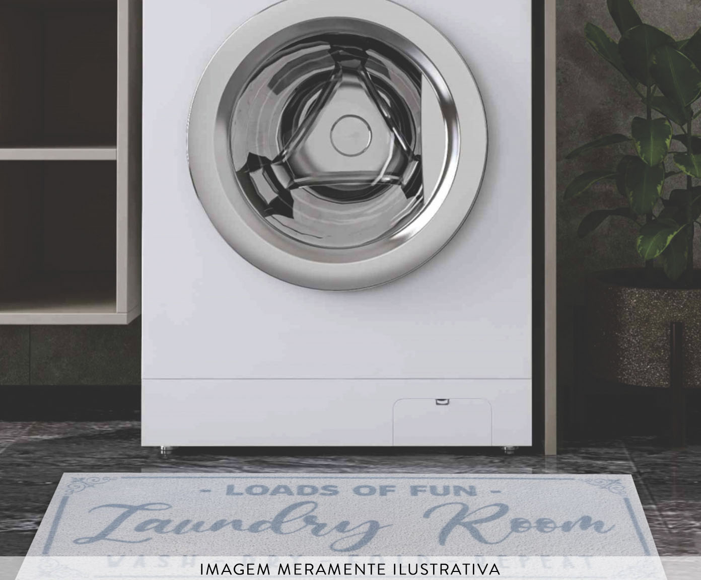 Tapete para Lavanderia Laundry Room Prata image number 1