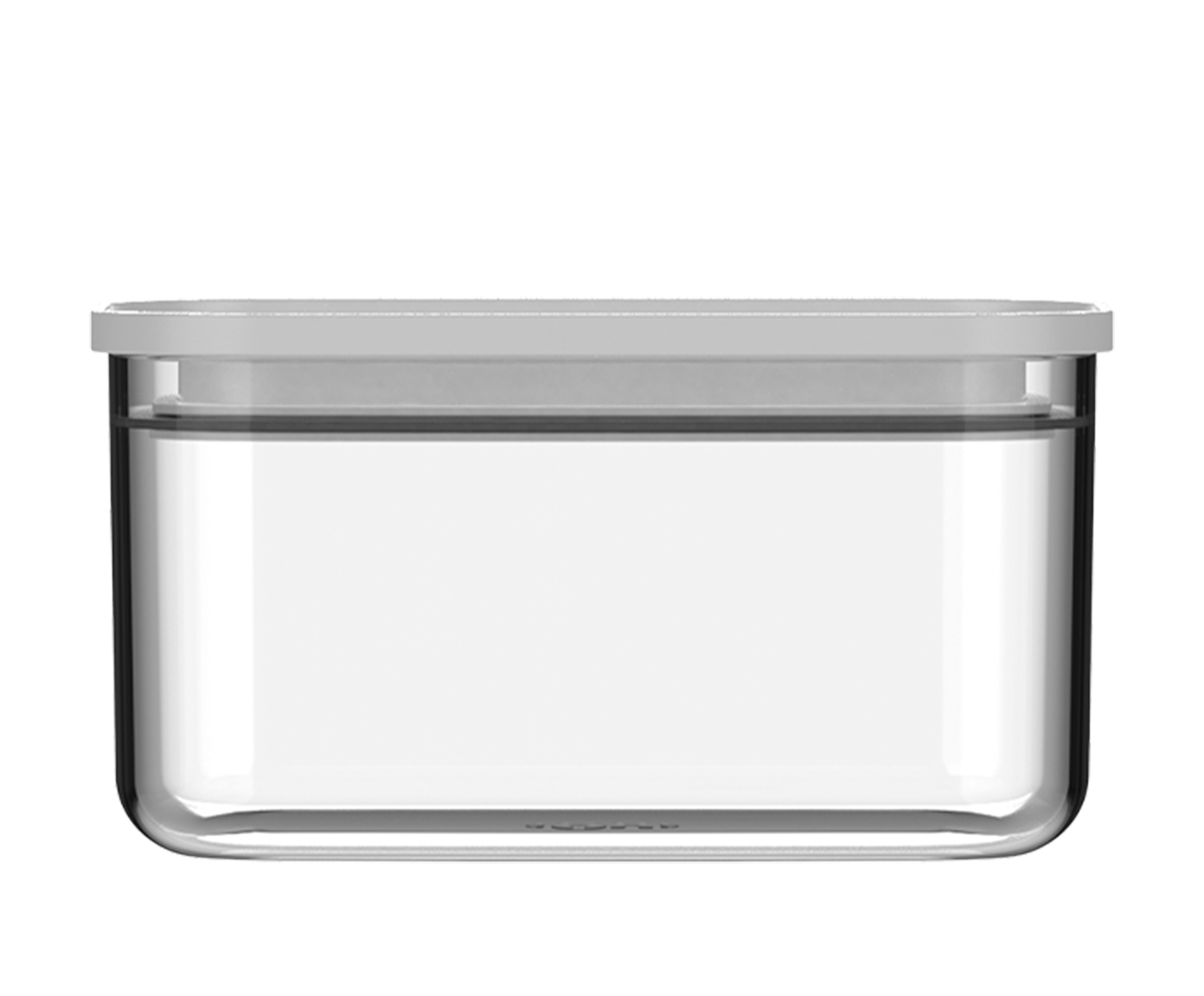 Pote Herm&eacute;tico Retangular Duo Lock Branco Fechado Branco image number 2