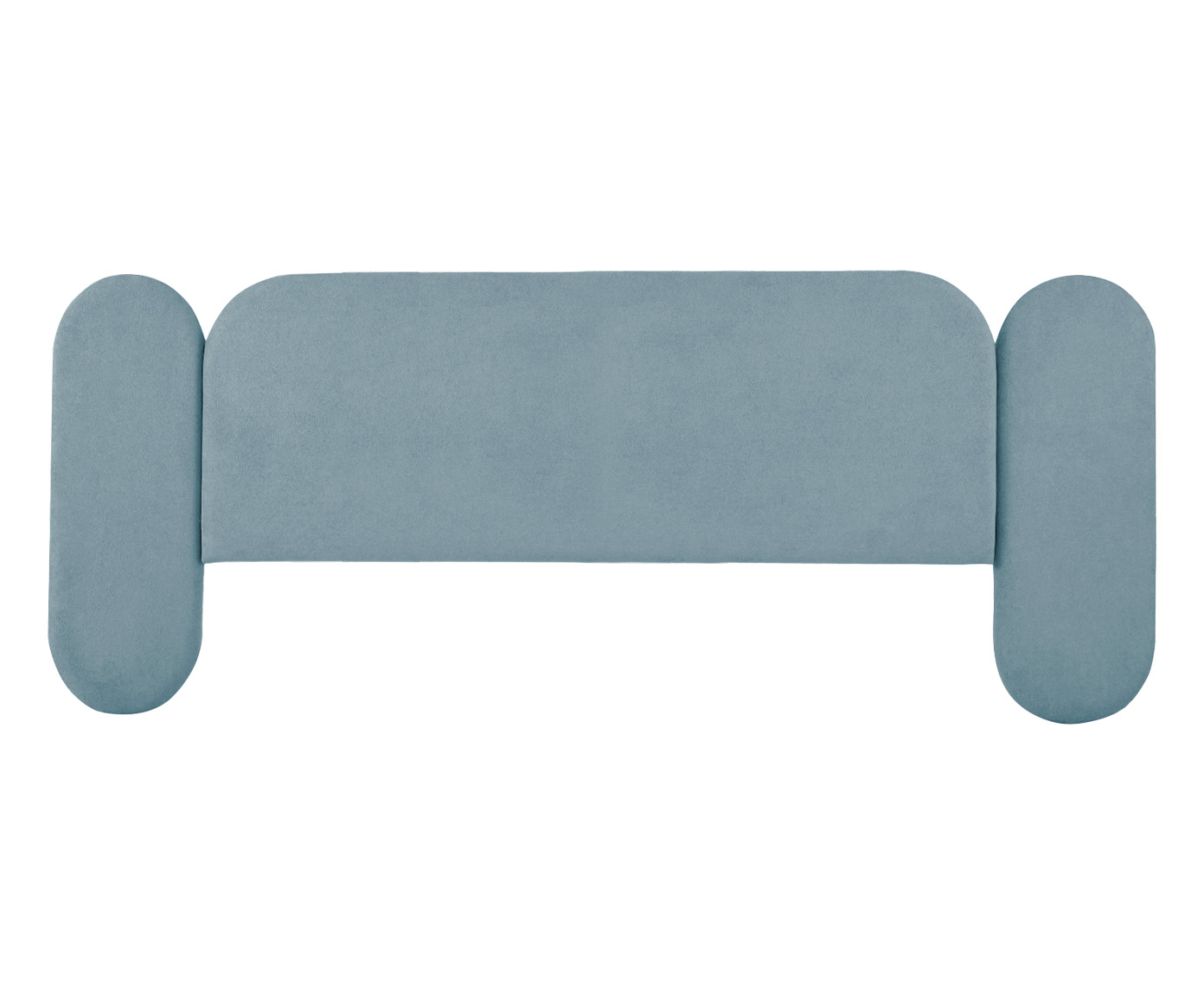 Cabeceira em Boucle Aveludado Arco Embrace Azul image number 1