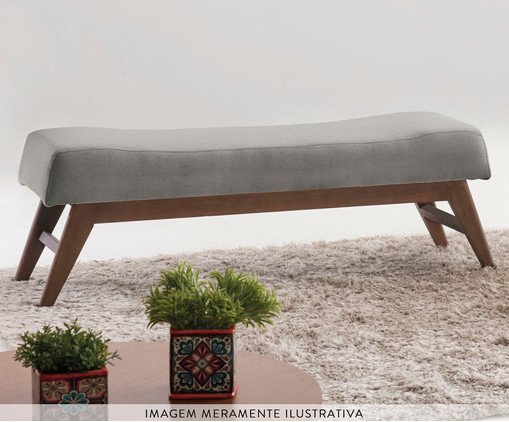 Recamier Cinza com Base Imbuia Horus image number 1