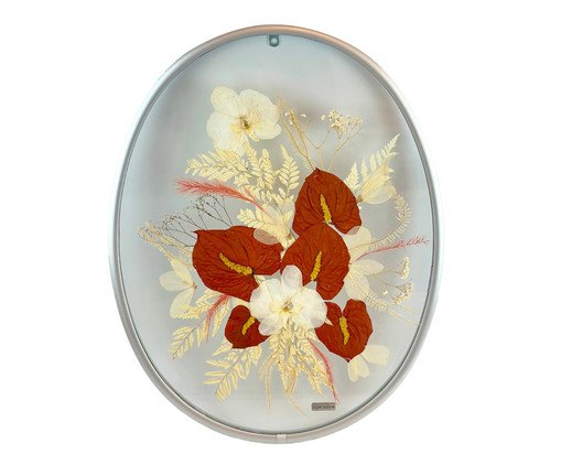 Quadro Decorativo Floral Oval image number 0