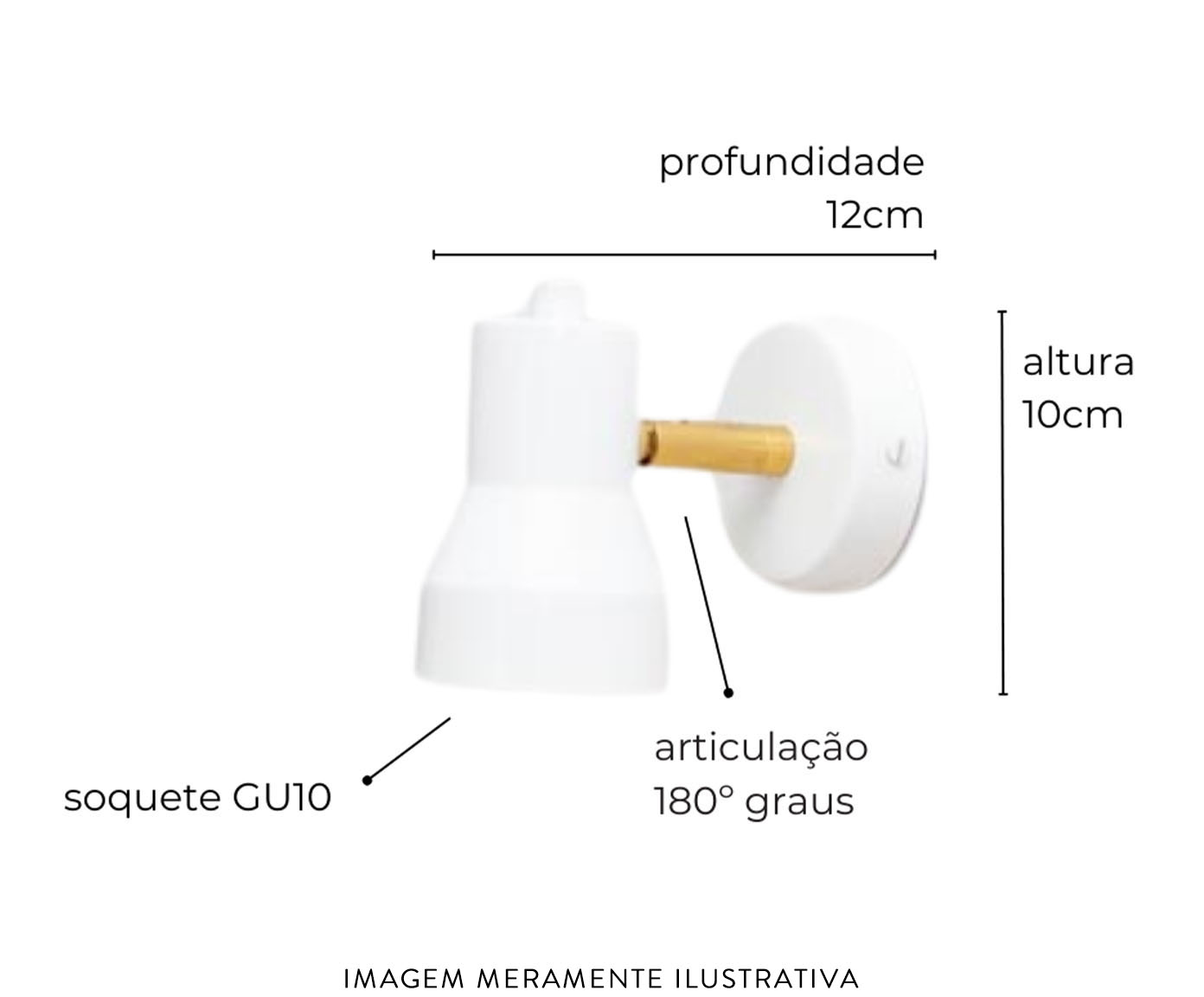 Arandela Minna Branca image number 3