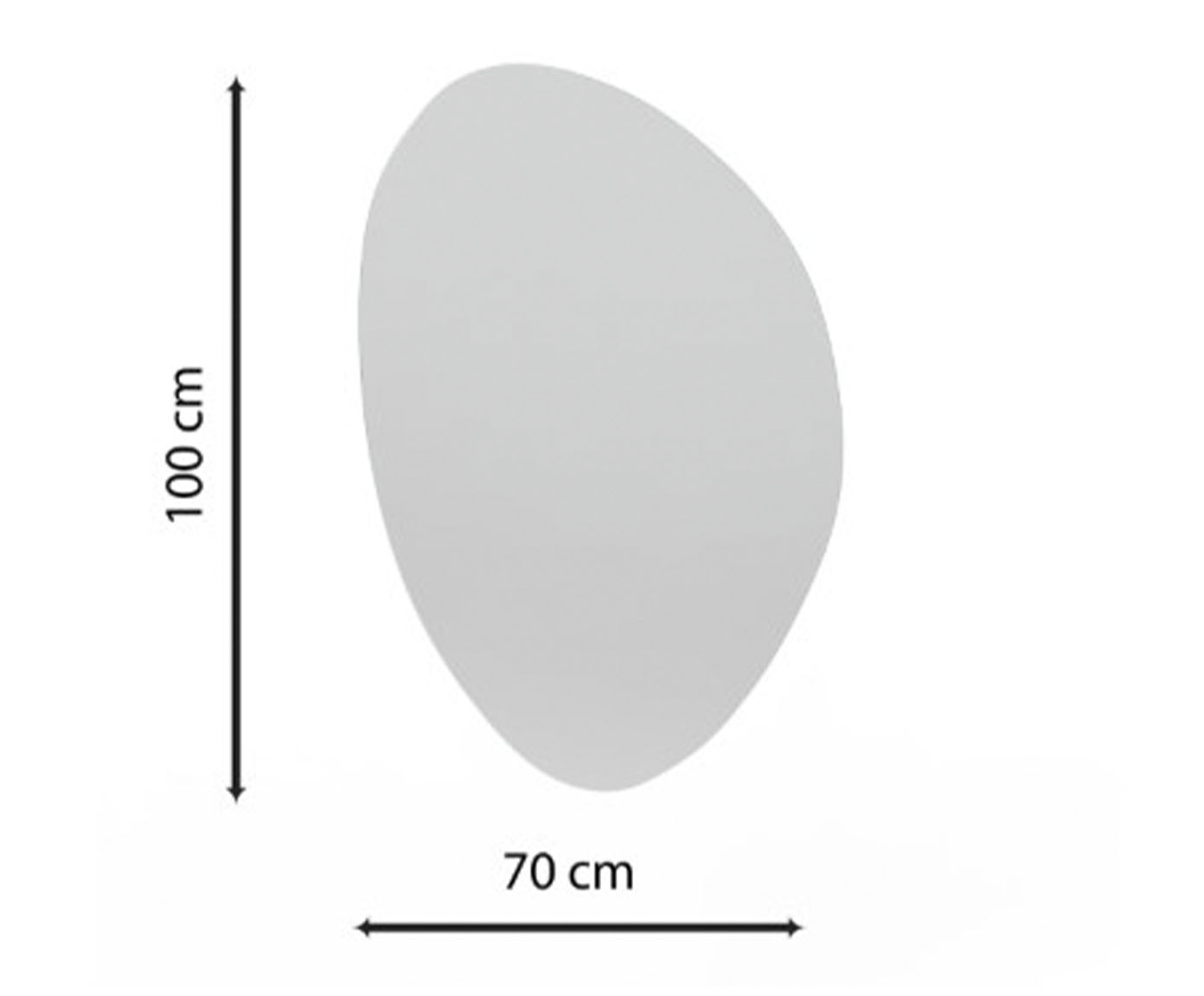 Espelho Org&acirc;nico Lapidado Led Branco com Bot&atilde;o II - image 1