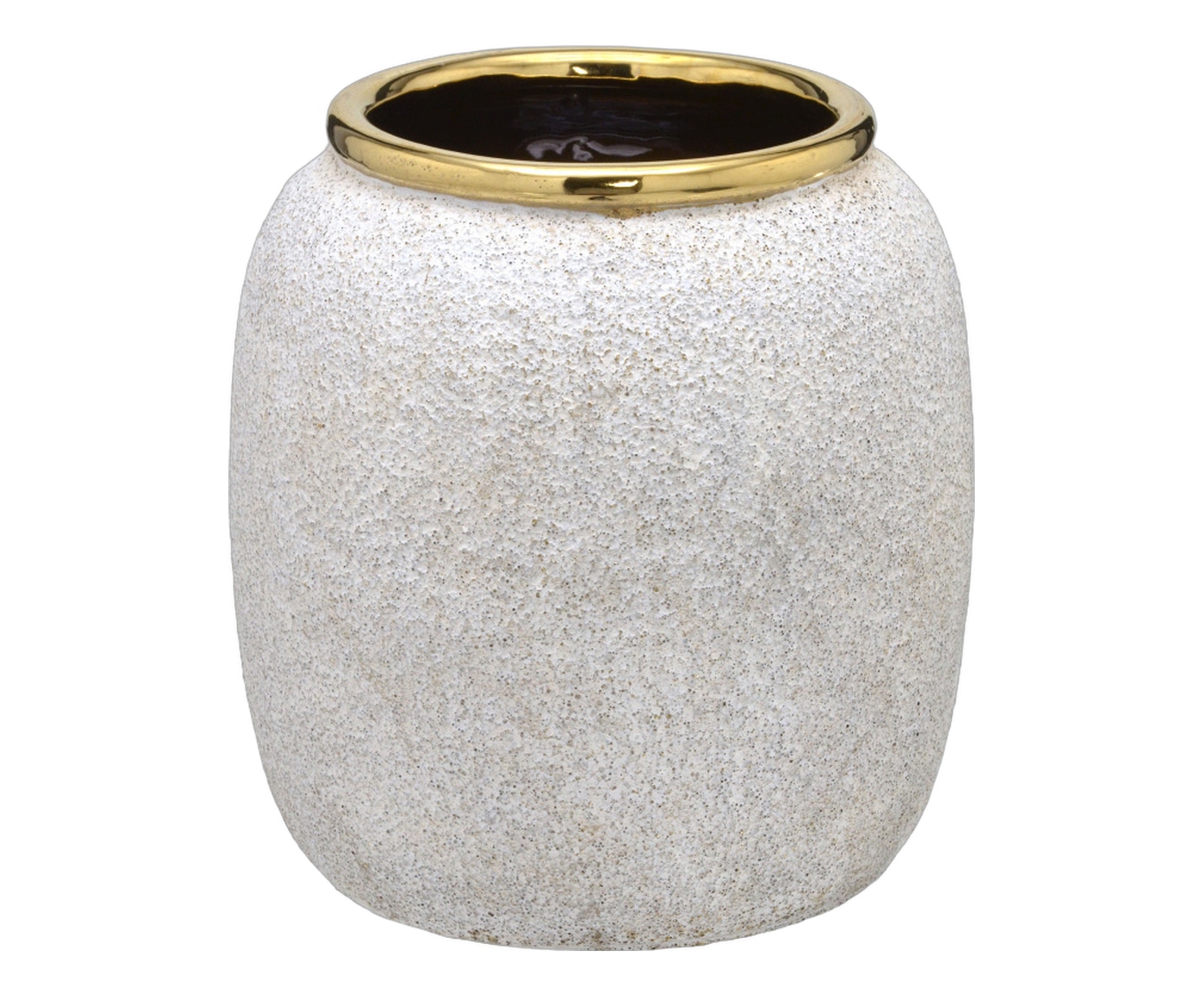 Cachepot Decorativo Botani Cinza e dourado image number 0