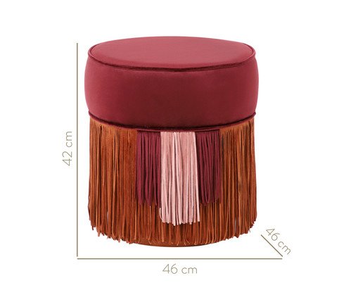 Puff Franja Composta - Vinho image number 8