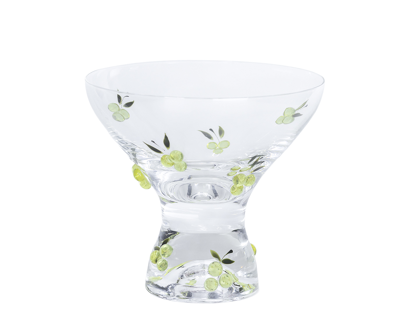 Ta&ccedil;a de Sobremesa em Cristal Uva Verde image number 0