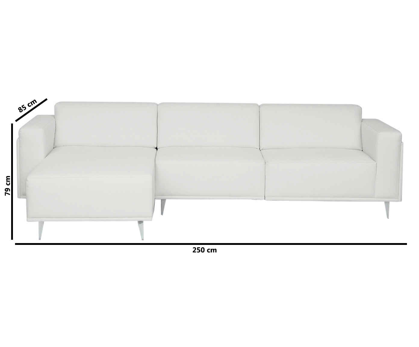 Sof&aacute; Modular com Chaise Direita em Linho Antonio Cotton image number 4