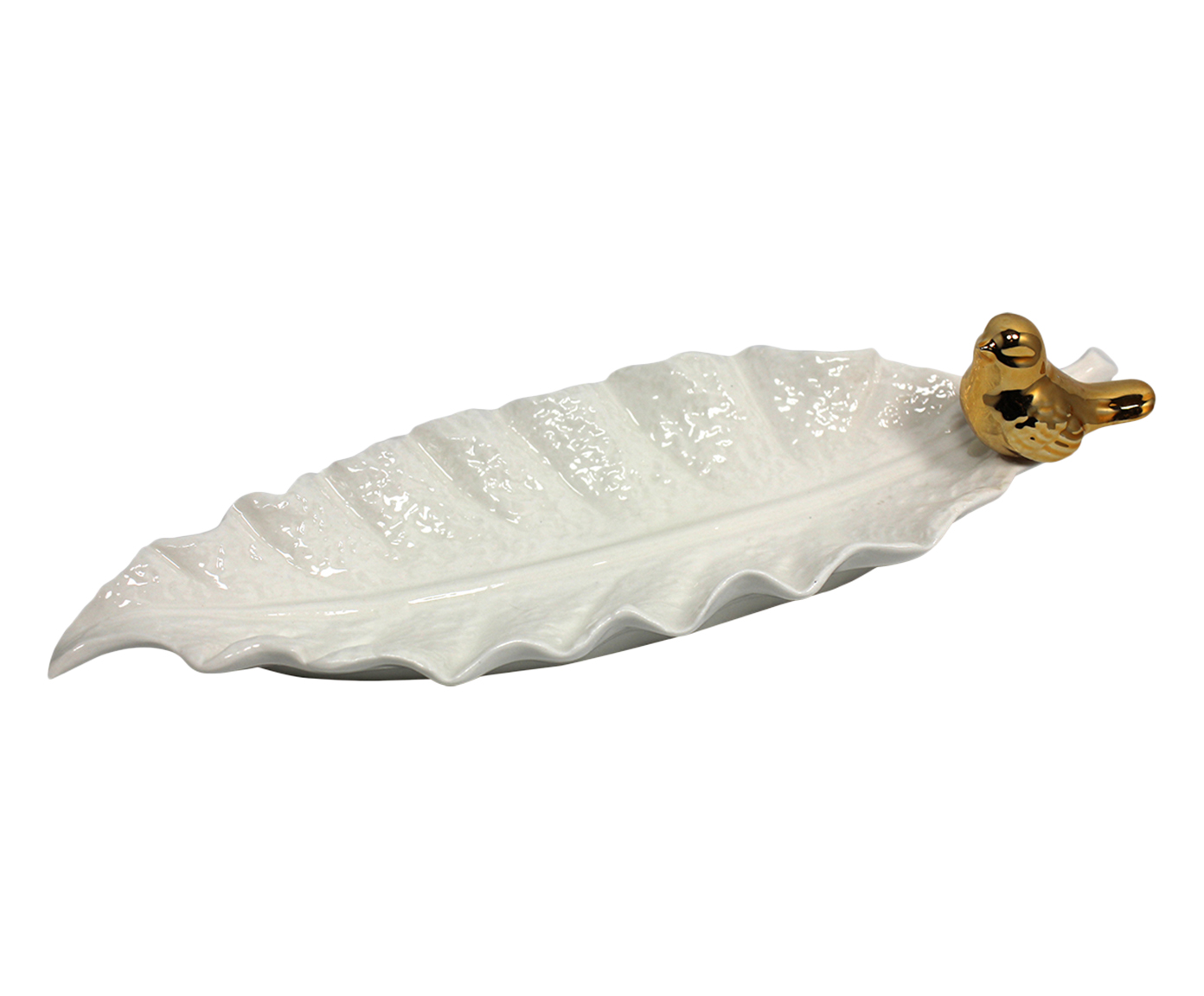 Prato Decorativo em Porcelana Folha Nina image number 0