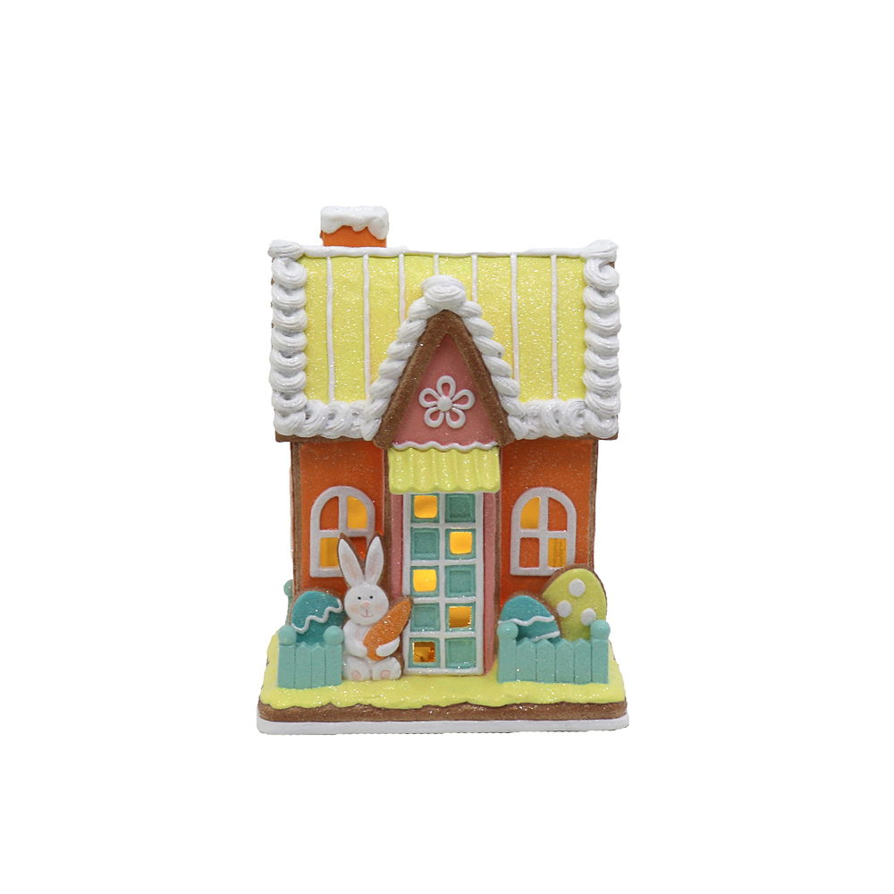Casinha do Coelho Decorada em Resina - image 0
