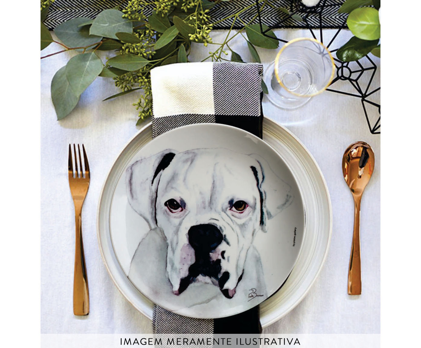 Prato de Porcelana Boxer Tobias Paula Brenner image number 5
