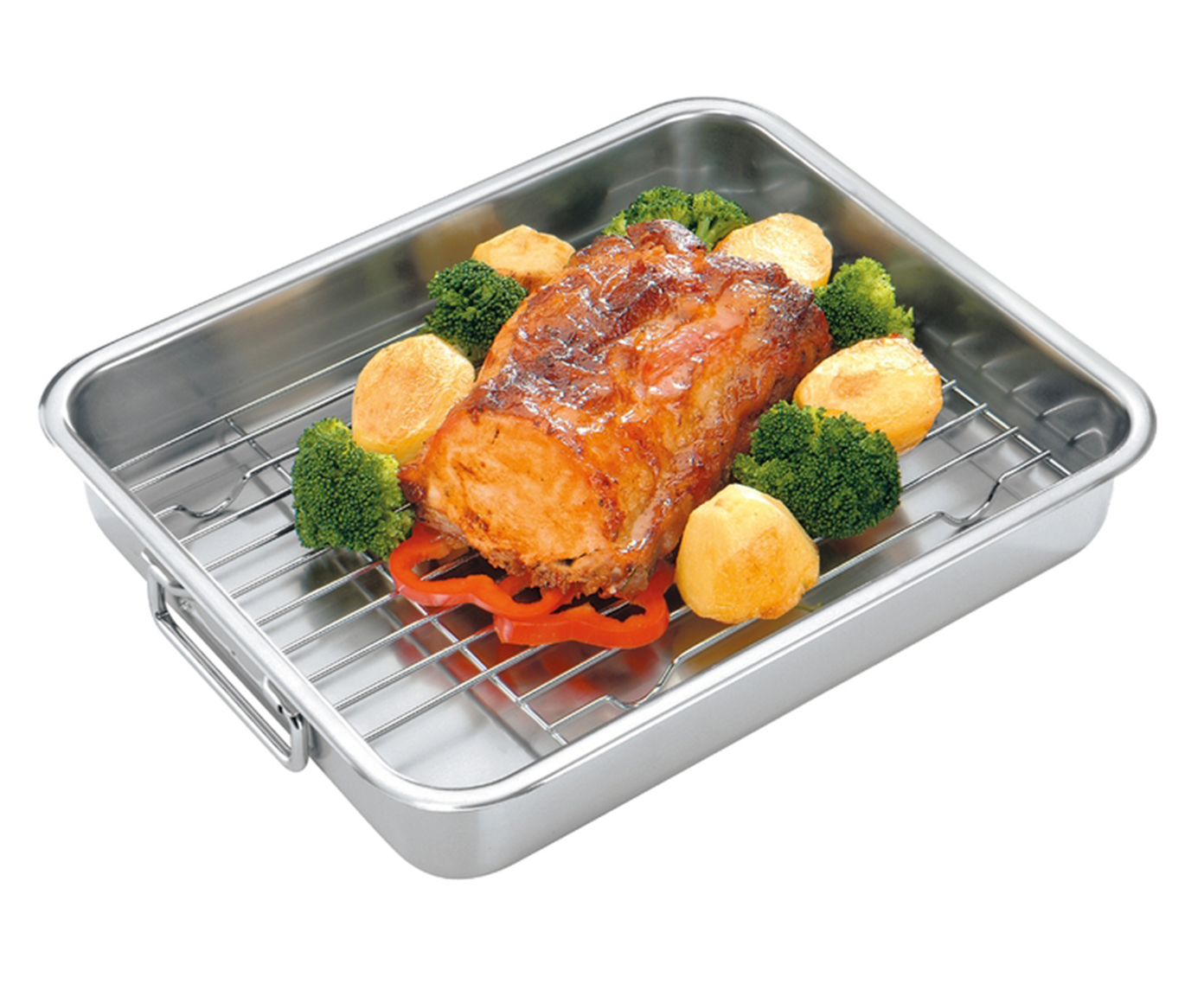 Assadeira em Inox com Grelha Service image number 1
