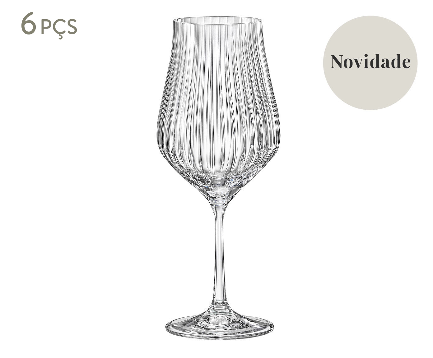 Jogo de Ta&ccedil;as para Vinho Tinto em Cristal Tulipa Optic image number 0