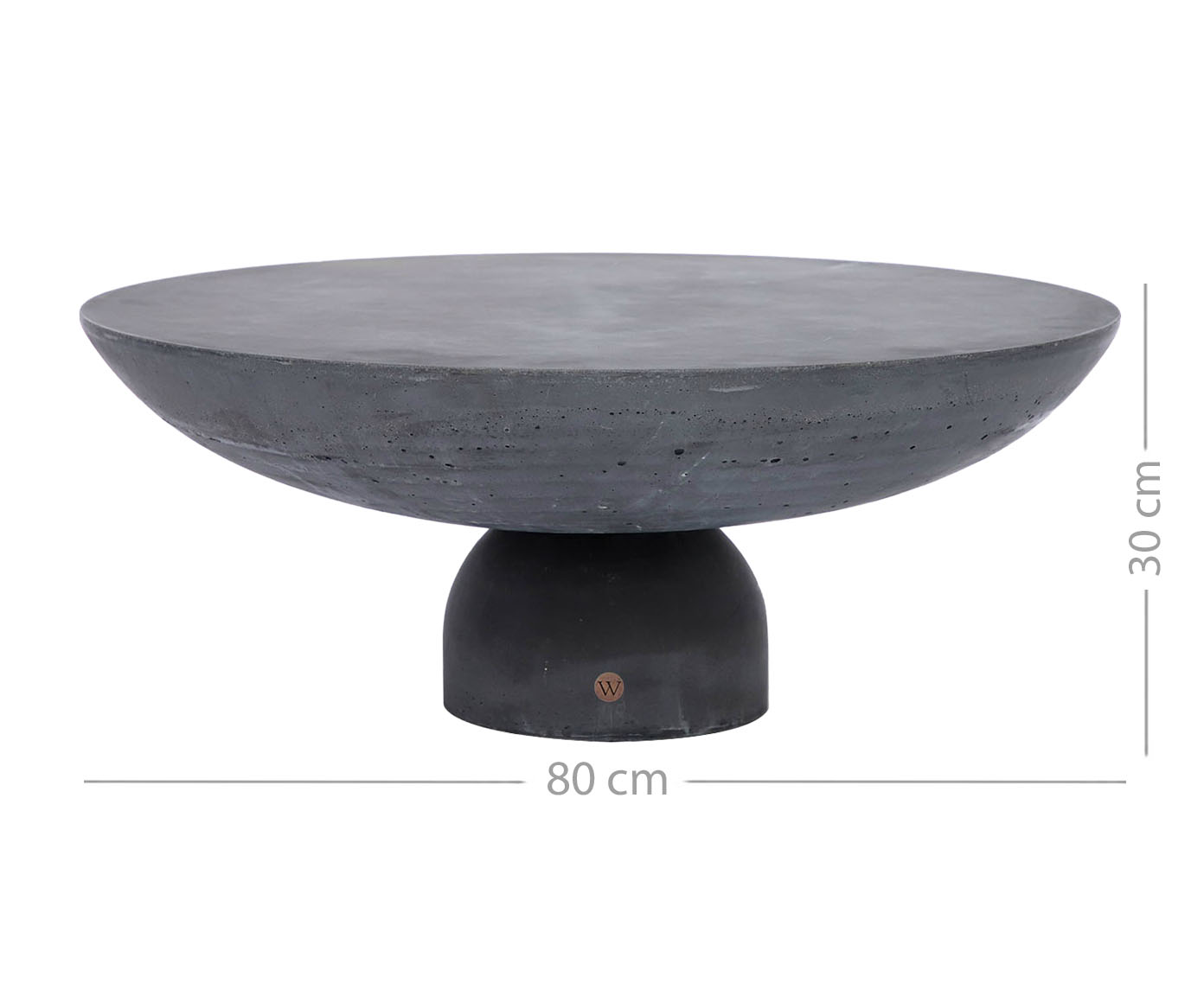 Mesa de Centro M&eacute;dia Brut em Concreto -  Cinza Escuro image number 11
