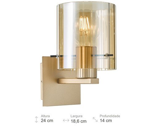 Arandela Orso Champanhe e Dourado image number 5