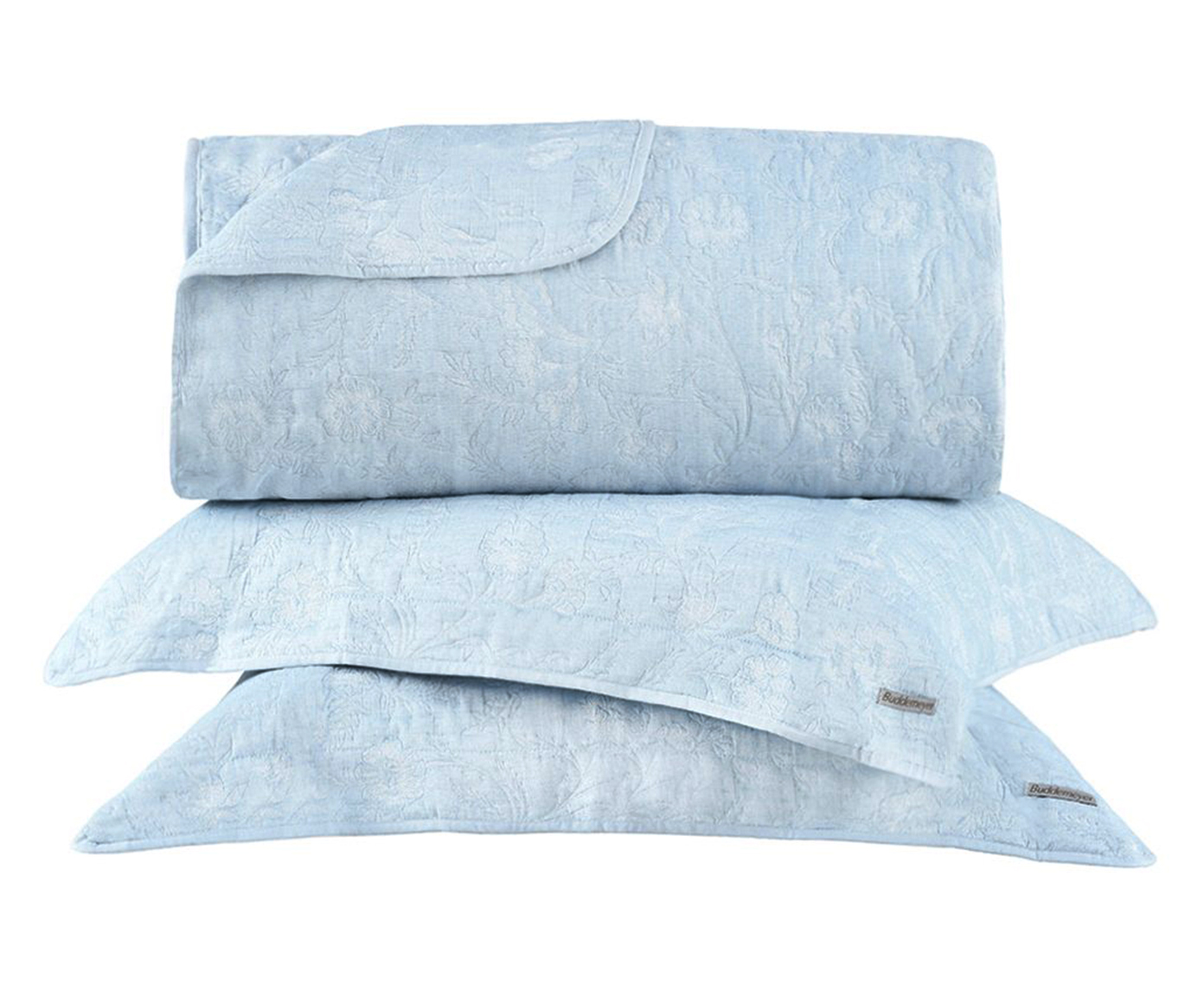 Jogo de Cobre-Leito Hanna Jacquard Azul - image 1