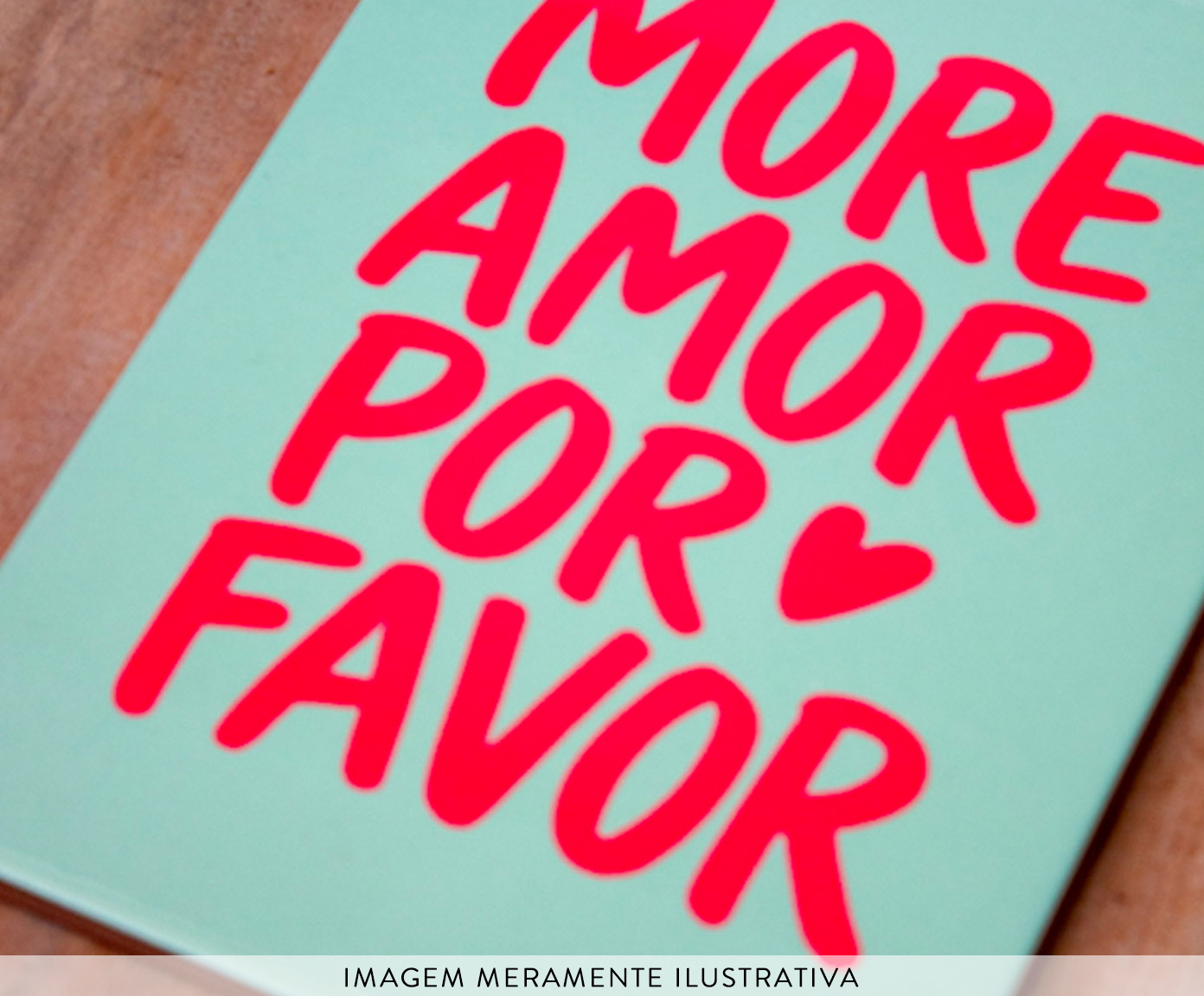 Azulejo Decorativo "More Amor Por Favor Pink" image number 2