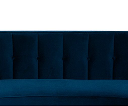 Sof&aacute; Living em Veludo Marilyn - Azul image number 2