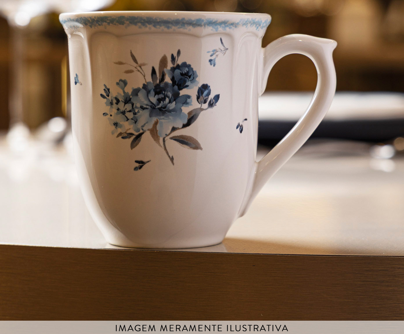 Caneca de Cer&acirc;mica Florescer Azul image number 3