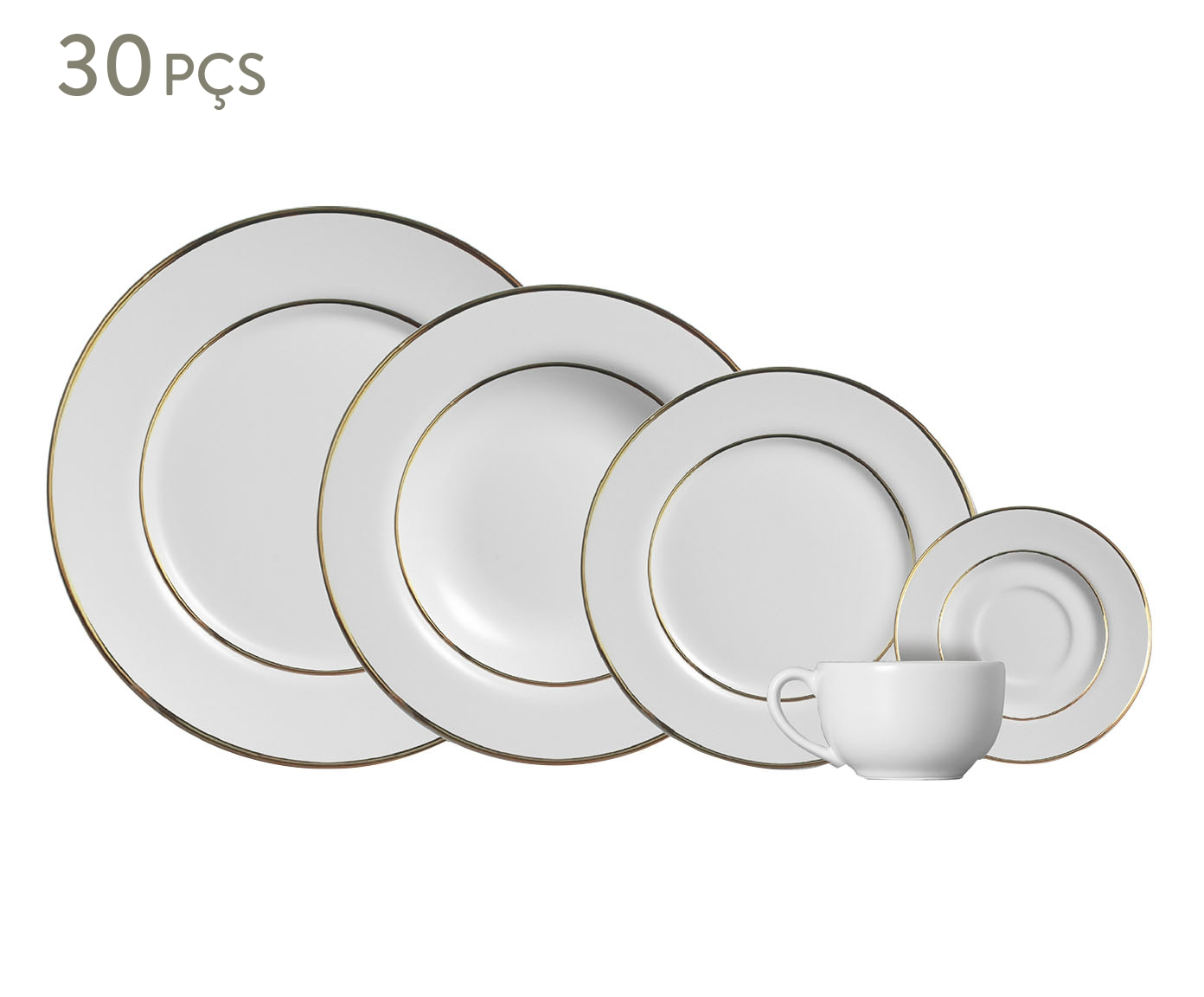 Jogo de Jantar P&eacute;rola Premium Branco - image 1