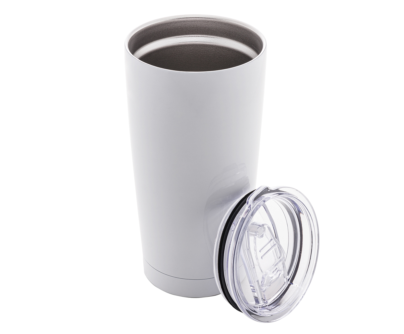 Copo T&eacute;rmico em Inox com Tampa Natucci Branco - image 1