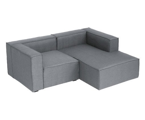Sof&aacute; 2 M&oacute;dulos Chaise Mensa Cinza Escuro image number 3