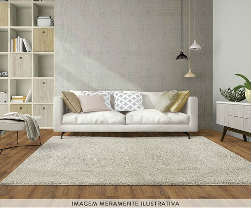 Tapete Shaggy Debrum Tufting Clemant Gelo - image 1