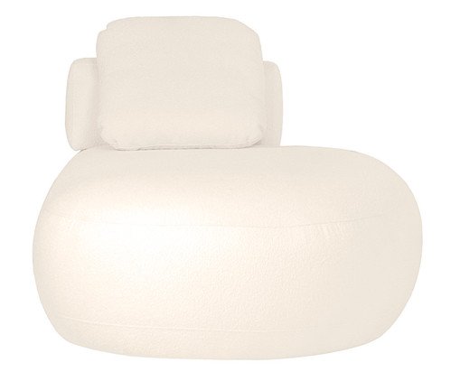 Sof&aacute; M&oacute;dulo Chaise Laguna by Elle - Boucl&ecirc; Off-White image number 0