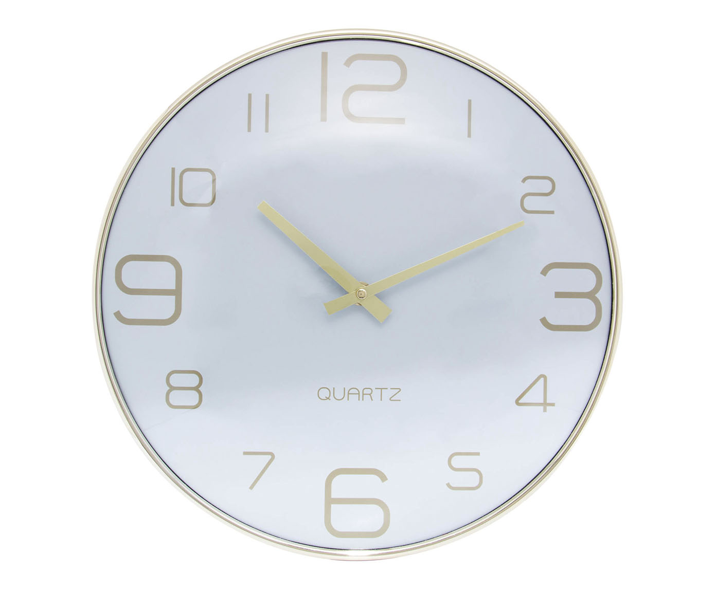 Rel&oacute;gio de Parede Chronos Branco com Dourado - image 0