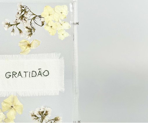 Acr&iacute;lico Decorativo Gratid&atilde;o Branco image number 2
