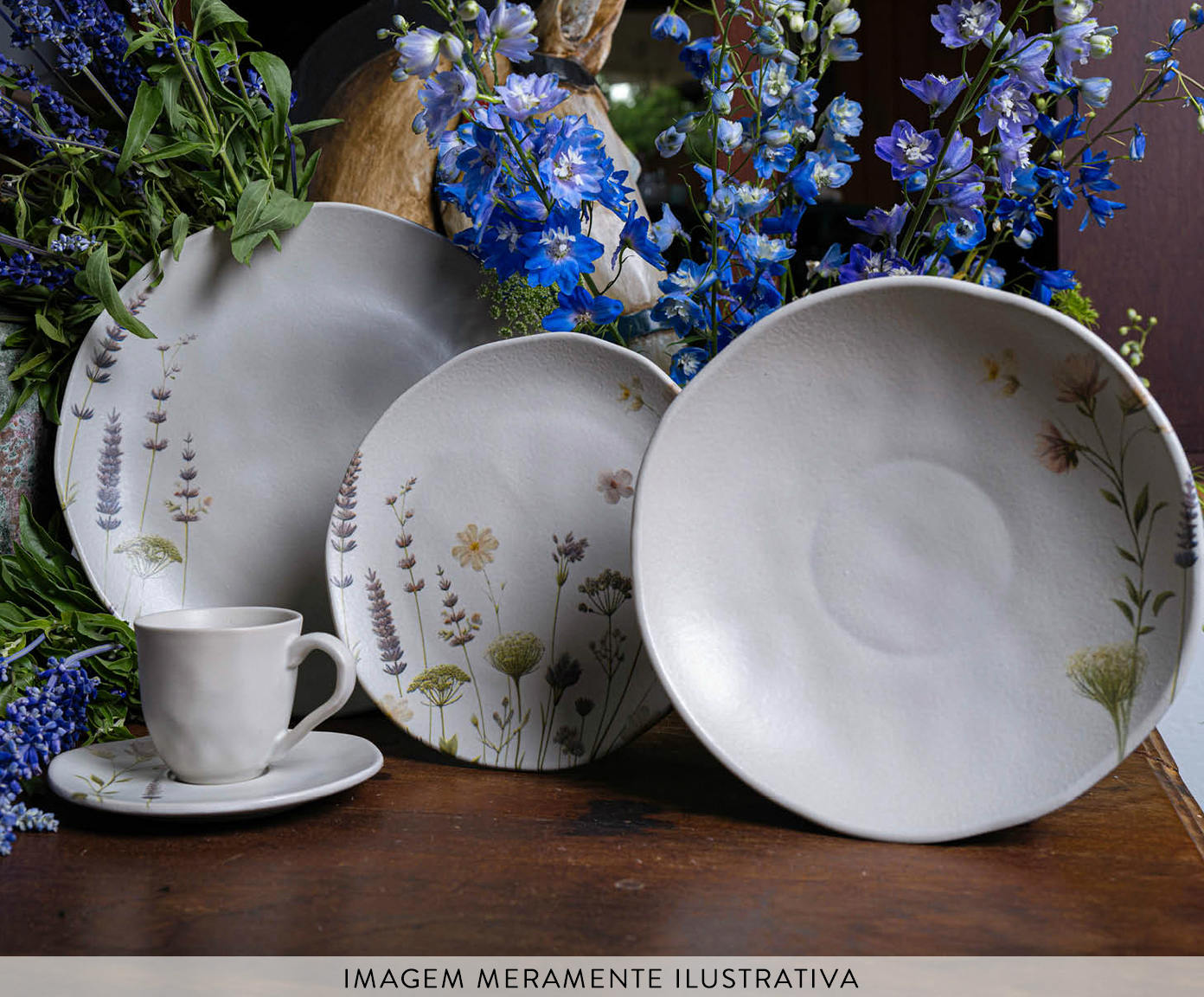 Aparelho de Jantar Lavanda Floral - 30P&ccedil;s - image 1