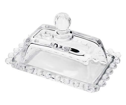 Manteigueira em Cristal Pearl - Transparente image number 2