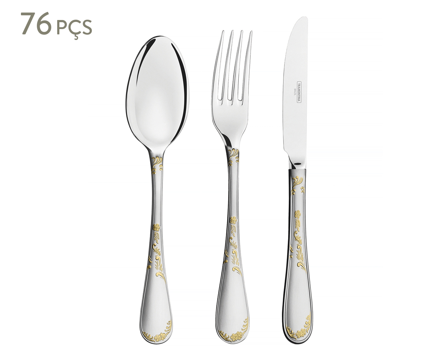 Faqueiro em Inox Laine Dourado - image 0